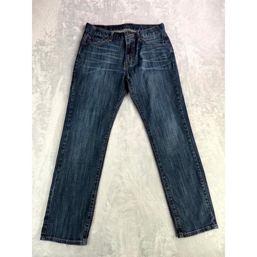 Lucky Brand 221 Original Straight Jeans Mens 32x32 Blue Denim Cotton Low Rise